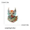 European and American cute alloy enamel owl brooch, a niche and versatile women's suit cardigan brooch accessory Item Picture